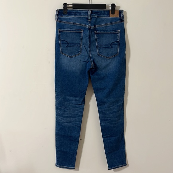 American Eagle Ne(x)t Level Stretch Hi-Rise Medium Wash Denim Jegging Size 10 - Picture 6 of 11